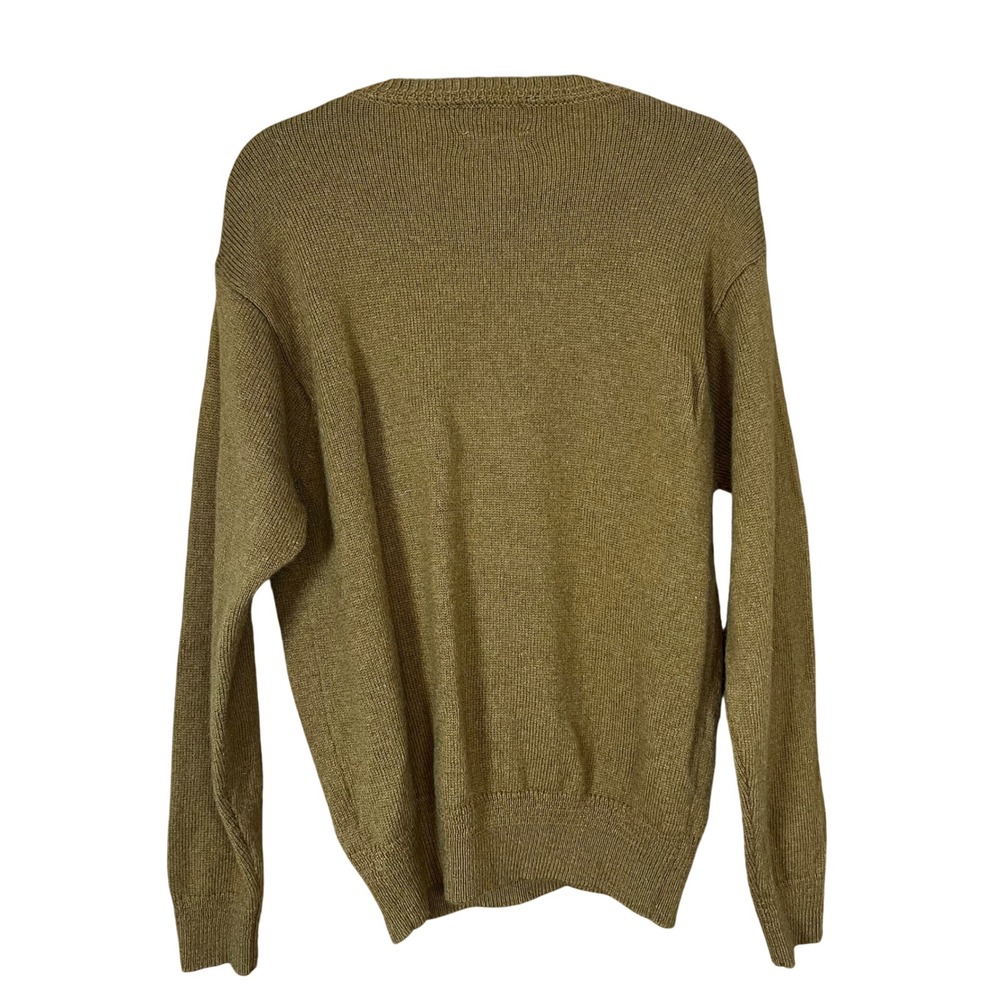 Pendleton Mens Washable Wool Crewneck Sweater Mustard Yellow Ochre Size M - Picture 6 of 6